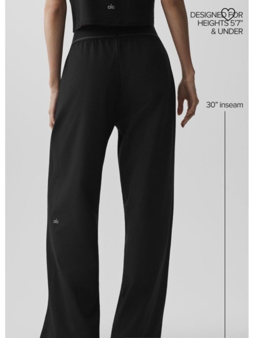 ALO Yoga Black Suit Up Trouser Large Regular - Picture 2 of 5